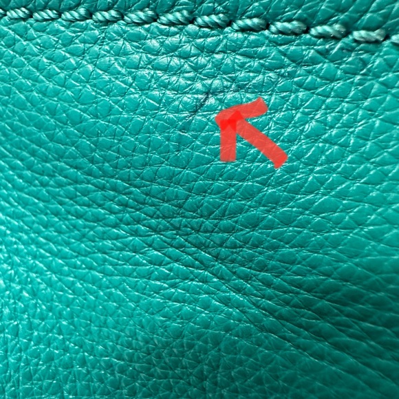 EUC Coach Leather Satchel Teal bag - Picture 5 of 11